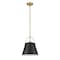 Z-Lite Z-Studio 1 Light Pendant, Matte Black & Heritage Brass 726P-MB+HBR - alternate 3